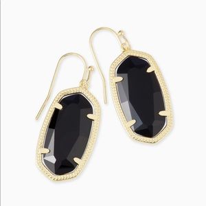 Kendra Scott Dani Gold Earrings In Black
